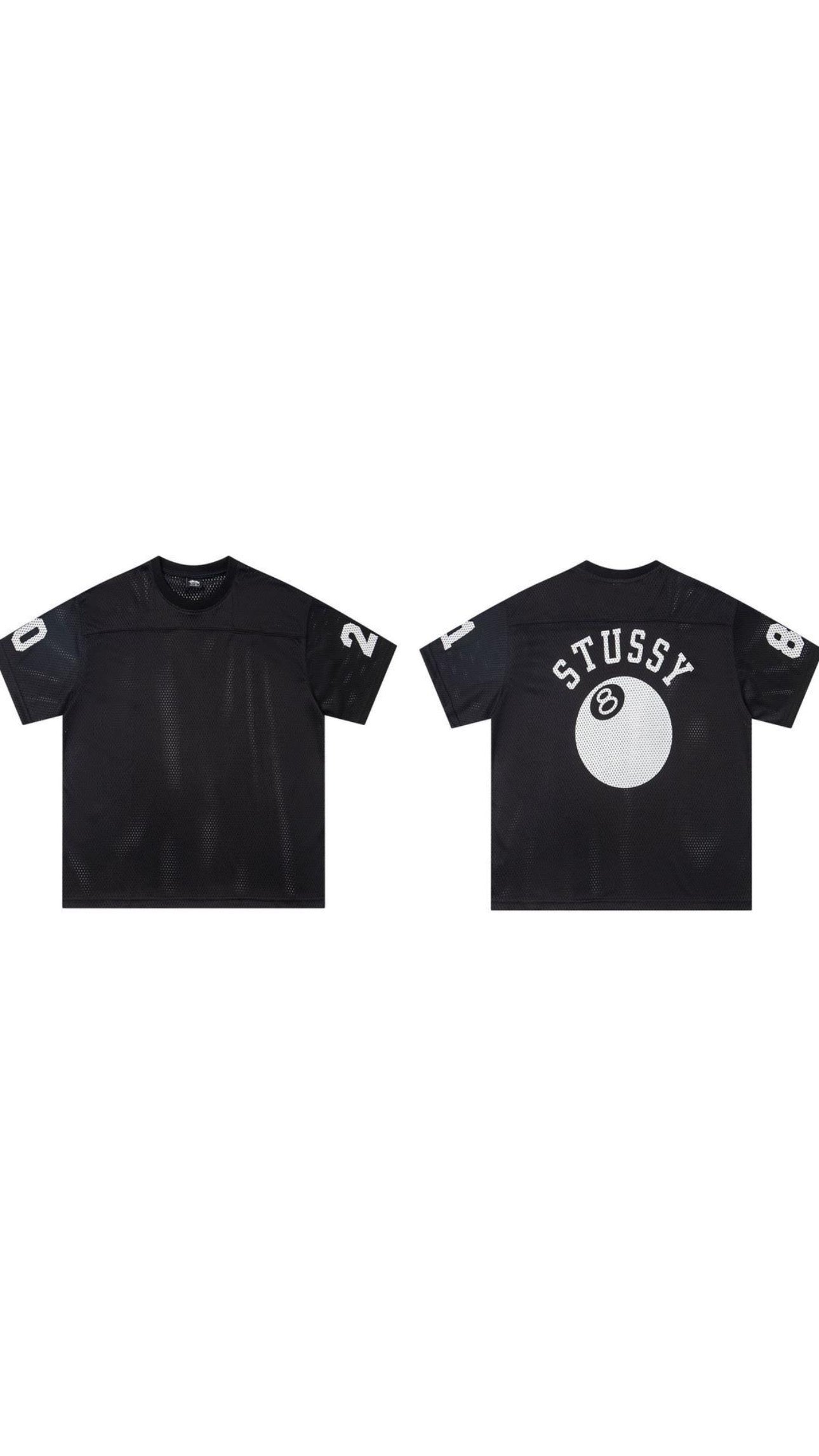 STUSSY 8 BALL JERSEY - BLACK